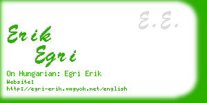 erik egri business card